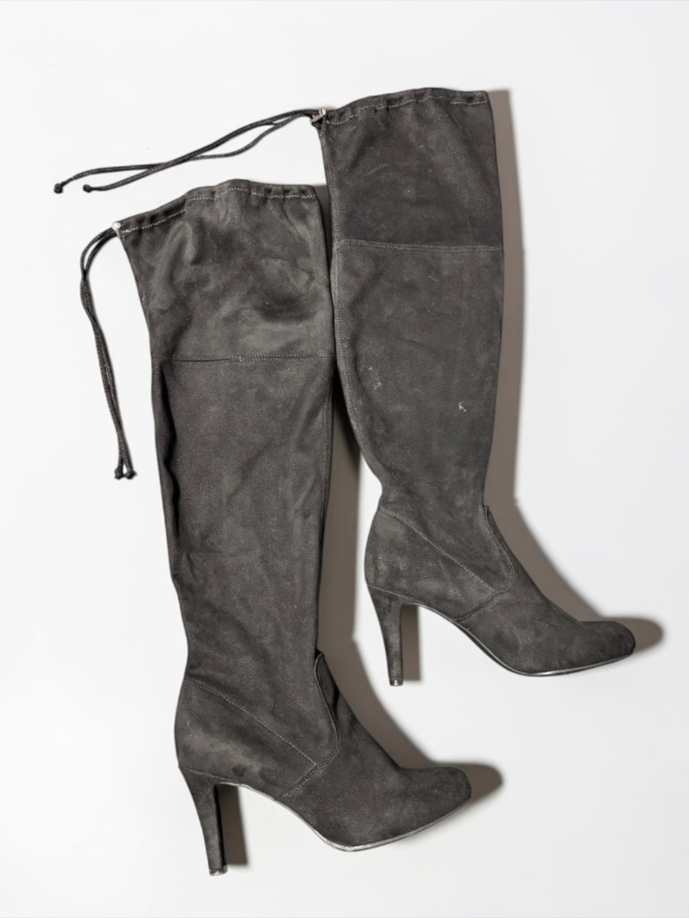 Relativity Black Over The Knee Slouchy Heel Boots Size 9
